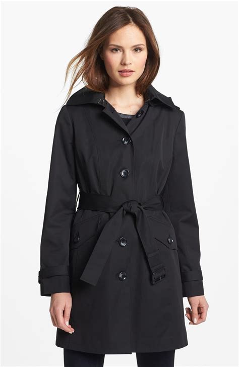 michael kors women's hooded trench coat|Michael Kors trench coat nordstrom.